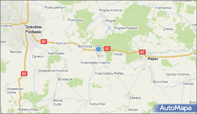 mapa Remiszew Duży, Remiszew Duży na mapie Targeo